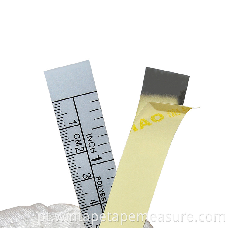Fita métrica adesiva de prata wintape com parte traseira adesiva 61 cm / 24 polegadas de comprimento